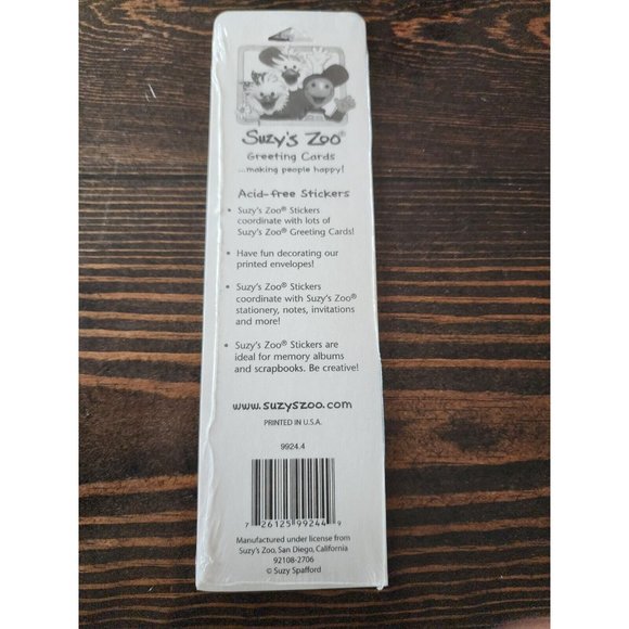 Stickers - Suzy's Zoo SEALED 9924 - Happy Birthday - New Rare HTF - Retired #16 - Picture 2 of 2